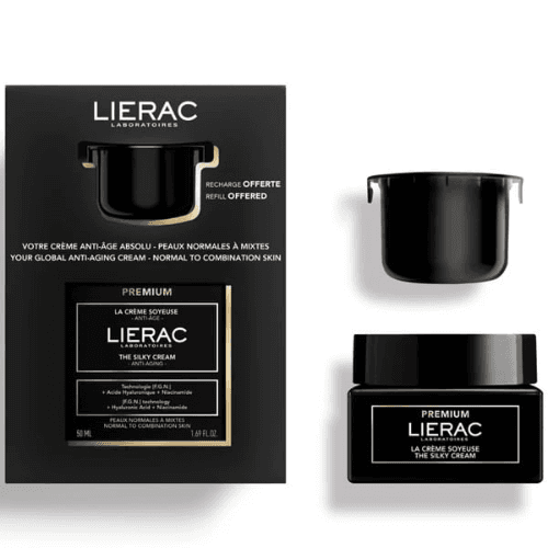 ლიერაკი - სასაჩუქრე ნაკრები PREMIUM SIKLY სახის კრემი 50მლ + რეფილი 50მლ