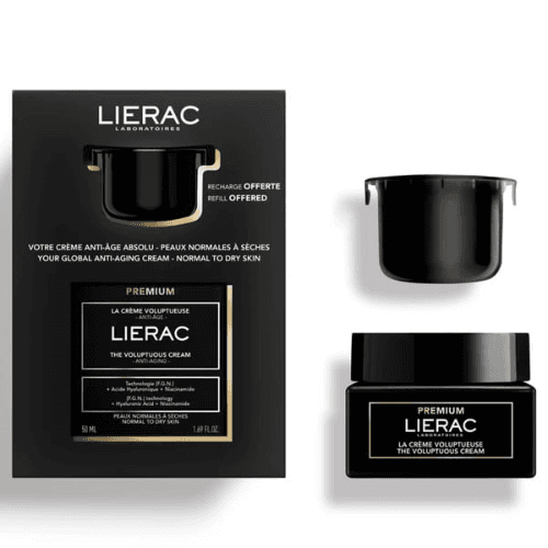 ლიერაკი - სასაჩუქრე ნაკრები PREMIUM VOLUP სახის კრემი 50მლ + რეფილი 50მლ