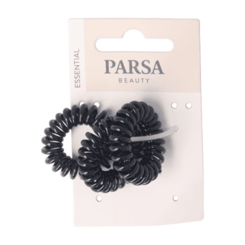 პარსა - თმის რეზინი სპირალური შავი გლუვი  #3