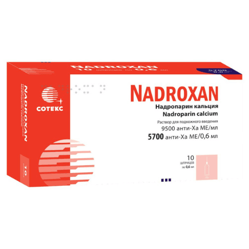 ნადროქსანი ხსნარი საინექციო 5700სე/0.6მლ მზა შპრიცი #10