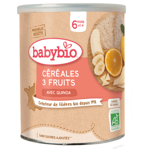 ბეიბიბიო - ფაფა ურძეო მულტიმარცვალი ხილის მიქსით /6თვ+/ 220გრ