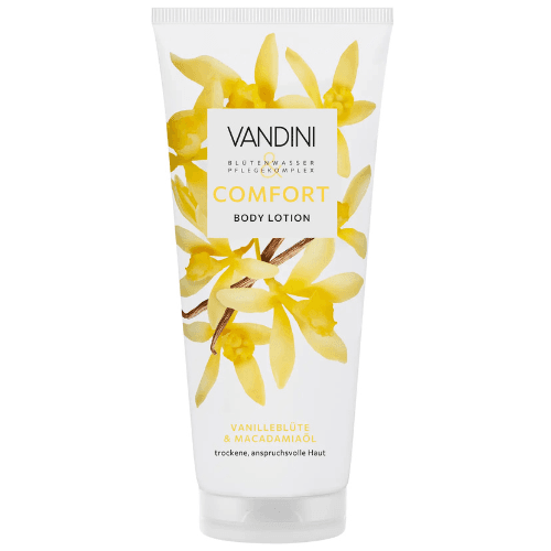 ვანდინი - Comfort ტანის ლოსიონი მშრალი. დაზიანებული კანის ვანილის ყვავილი და მაკადამიის ზეთი 200მლ