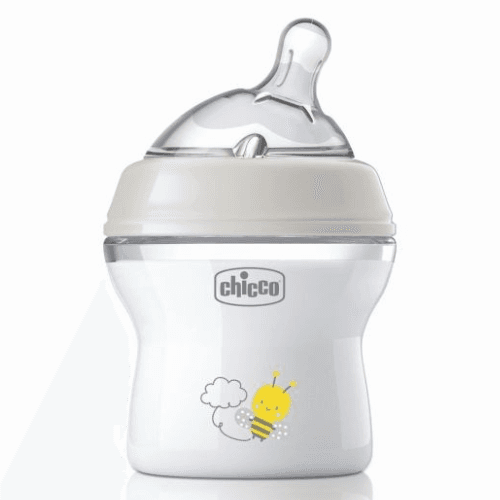 ჩიკო - ბოთლი პლასტიკის სილიკონის საწოვ /0თვ+/ 150მლ