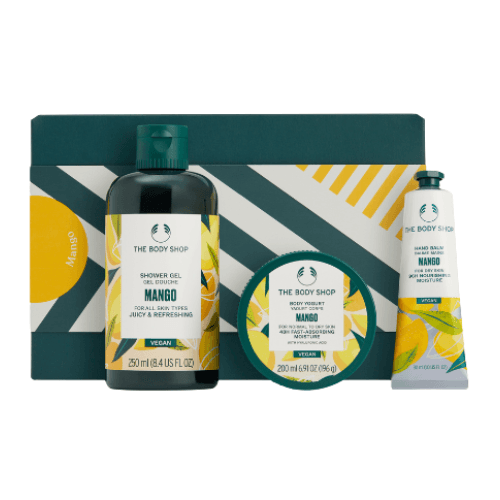 ბოდი შოპი - სასაჩუქრე ნაკრები AYR25 G3 მანგო შხ.გელი 250მლ. იოგურტი 200მლ. ხელის კრემი 30მლ