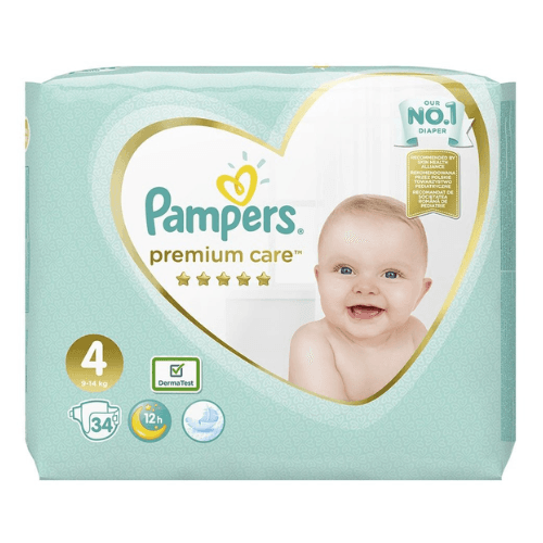 პამპერსი პრემიუმი - ბავშვის საფენი ზ-4 /9-14კგ/  #34