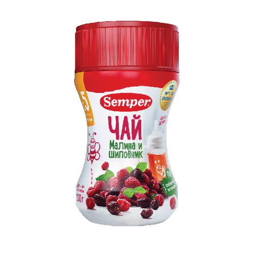 სემპერი - ჩაი ჟოლო. ასკილი /5თვ+/ 200გრ