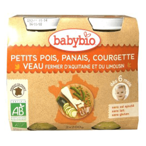 ბეიბიბიო - სადილი 'ლანჩ მენიუ' ხბოს ხორცი პროვანსულად ცუკინით. ძირთეთრათი და ბარდით /6თვ+/ 200გრ  #2