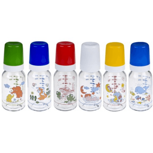 კანპოლი - ბოთლი შუშის. სილიკონის საწოვ. 120მლ