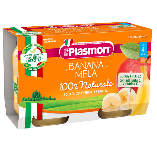 პლასმონი - ხილფაფა ბანანი და ვაშლი /6თვ+/ 80გრ  #2