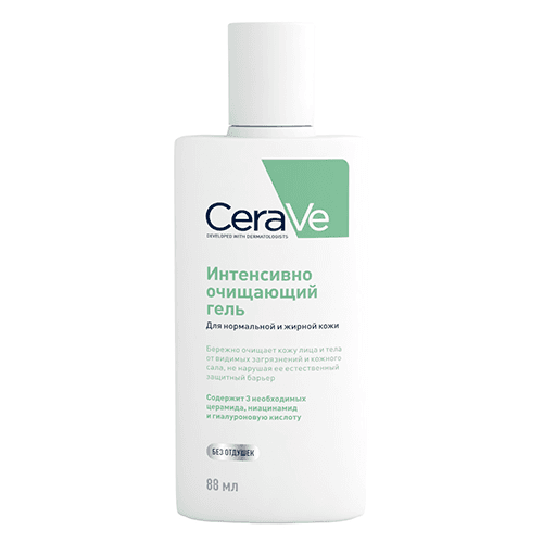 ცერავე - სახე/ტანის გელი დასაბანი ნორმ/ცხიმიანი კანის 88მლ