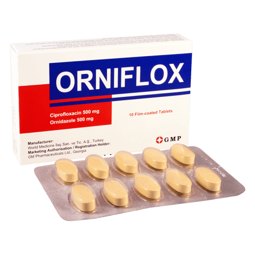 ორნიფლოქსი ტაბლეტი 500მგ+500მგ #10