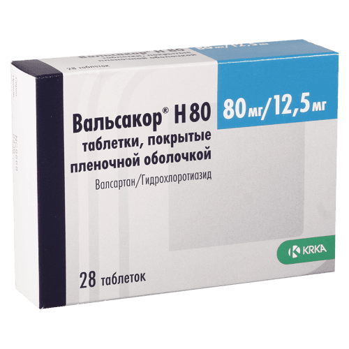 ვალსაკორი H ტაბლეტი  80მგ+12.5მგ #28
