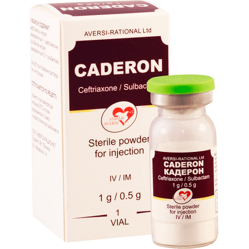 კადერონი ი/მ ი/ვ ფხვნილი 1000მგ+500მგ ფლაკონი #1