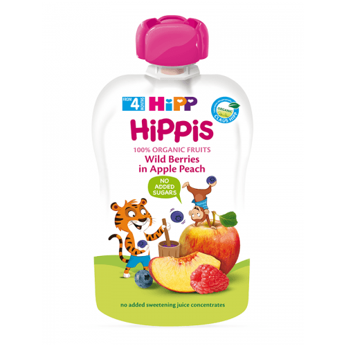 ჰიპი - პაუჩი ვაშლი. ტყის კენკრა. ატამი /4თვ+/ 100გრ