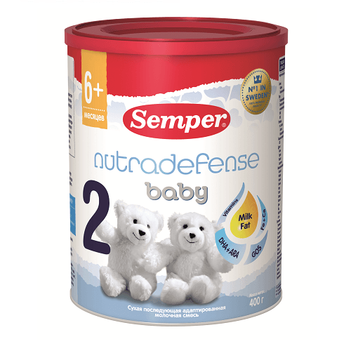 სემპერი - რძე ნუტრადეფენსი 2 /6-12თვ/ 400გრ