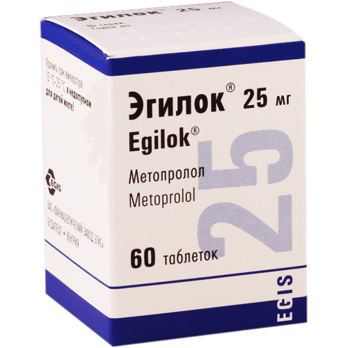ეგილოკი(მეტოპ) ტაბლეტი  25მგ #60