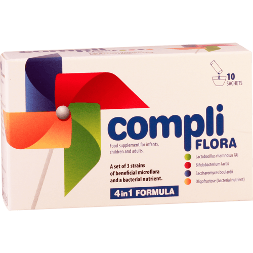 კომპლიფლორა ფხვნილი ორალური ხსნარის მოსამზადებლად პაკეტი #10