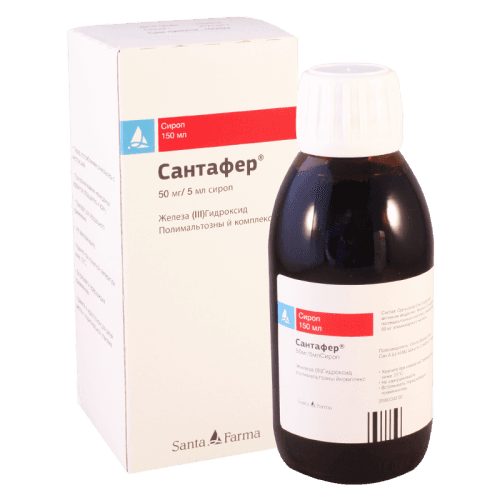 სანტაფერი სიროფი 50მგ/5მლ 150მლ ფლაკონი #1