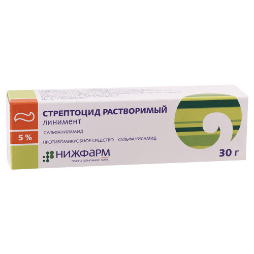 სტრეპტოციდის ლინიმენტი 5% 30გრ ტუბი #1