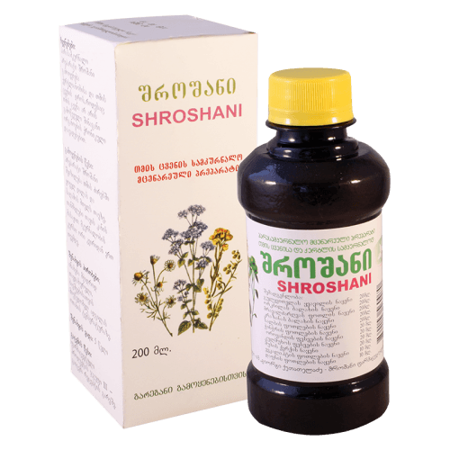შროშანი თმის ცვენის და ქერტლის საწ ხსნარი 200მლ ფლაკონი #1