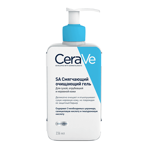 ცერავე - SA სახის გელი დასაბანი დამარბილებელი მშრალი/უხეში/არათანაბარი კანის 236მლ