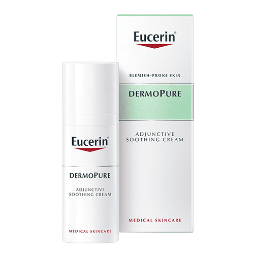 ეუცერინი - დერმოპური სახის კრემი დამამშ/დამატენ. მკურნალობის შედეგად გაუწყლოებული/გაღიზ კომბ/ცხიმიანი პრობლემური კანი 50მლ