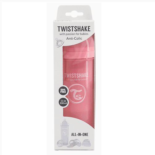 ტვისტშეიკი - ბოთლი ანტიკოლიკური ვარდისფერი 330მლ