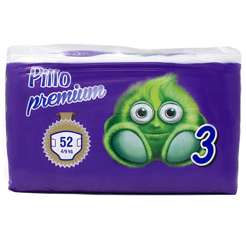 პილო - პრემიუმი ბავშვის საფენი ზ-3 /4-9კგ/ მიდი  #52