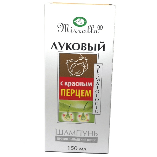 მიროლა - შამპუნი ხახვი+წითელი წიწაკა თმის ცვენის საწინააღმდეგო 150მლ