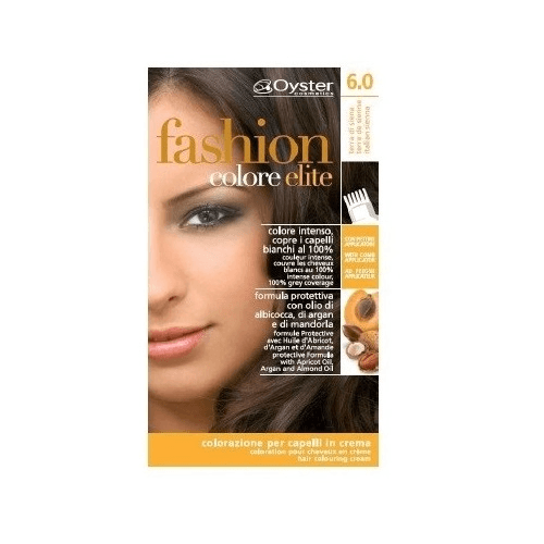 ფეშენ ელიტ - თმის საღებავი არგანის და ნუშის ზეთით 6.0 მუქი ქერა