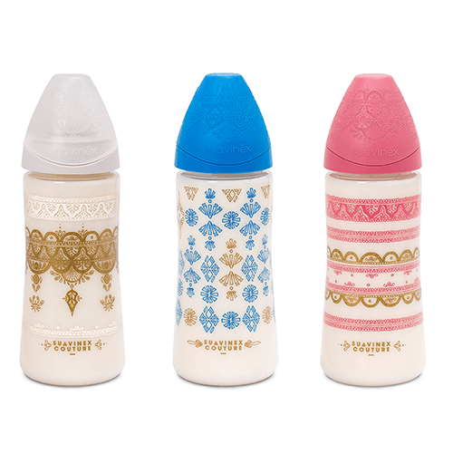 სუავინექსი - ბოთლი პლასტიკის ცისფერი სილიკონის მრგვალთ. საწ. პრემიუმ /6თვ+/ 360მლ