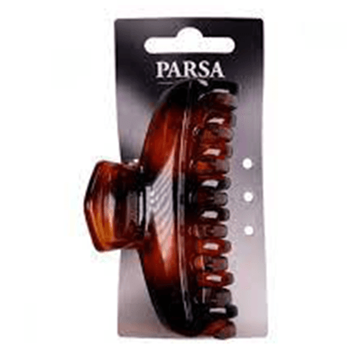 პარსა - თმის დამჭერი კბილანებით ყავისფერი