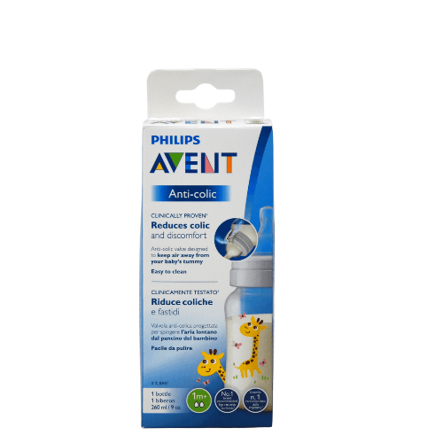 ავენტი - ბოთლი პლასტმასის. ანტი-კოლიკური ჟირაფი /1თვ+/ 260მლ