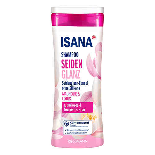 ისანა - შშამპუნი აბრეშუმის ბზინვარება მაგნოლია და ლოტუსი მშრალი თმის 300მლ
