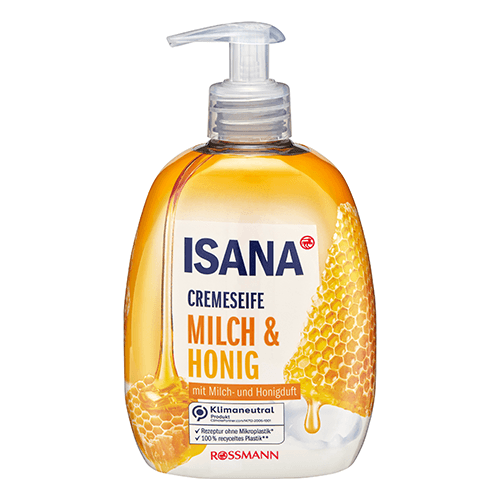 ისანა - თხევადი საპონი რძე და თაფლი 500მლ