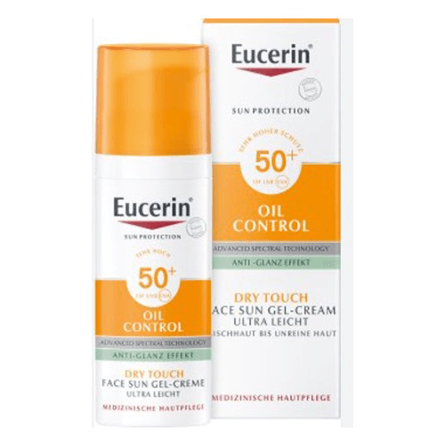 ეუცერინი - SUN Oil Control სახის მზისგან დამცავი SPF 50+ გელ-კრემი 50მლ