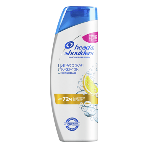 ჰედ ენდ შოლდერსი - შამპუნი ქერტლის საწინააღმდეგო ციტრუსით ცხიმიანი ტიპის თმის 360მლ