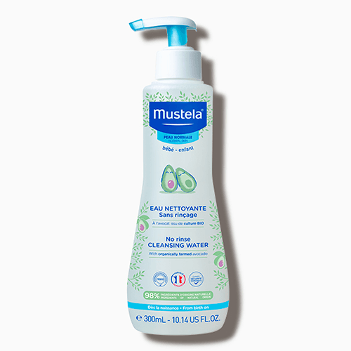 მუსტელა - გამწმენდი მიცელარული წყალი სახის და ტანის ჩამობანის გარეშე /0თვ+/ 300მლ