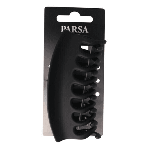 პარსა - თმის დამჭერი კბილანებით დიდი შავი