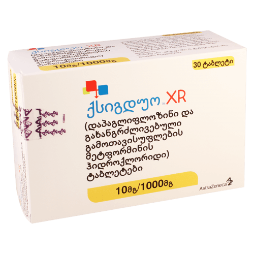 ქსიგდუო XR ტაბლეტი 10მგ+1000მგ #30