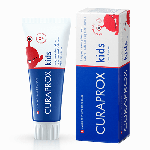 კურაპროქსი - კბ/პასტა ბავშვის  მარწყვი 2 წელი+  950ppm 60მლ