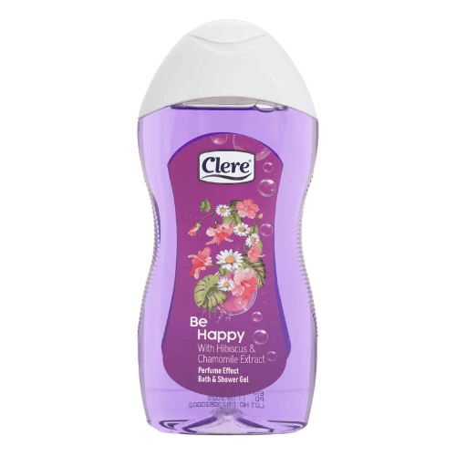 ქლერი - შხაპის გელი ჰიბისკუსი/გვირილა Be Happy 300მლ