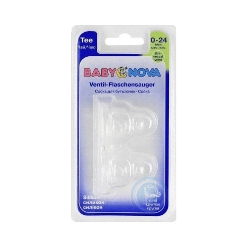 ბეიბი ნოვა - საწოვარა სილიკონის მრგვალ თავ ჩაის /0-24თვ/  #2