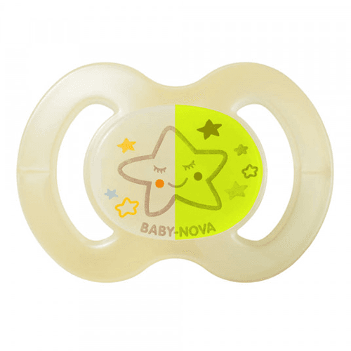 ბეიბი ნოვა - მატყუარა სილიკონის ღამის ფოსფორით  /0-6თვ/  #1