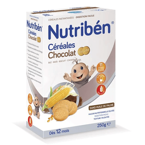 ნუტრიბენი - ფაფა რძიანი კაკაო კრემით და ბისკვიტით /12თვ+/ 250გრ