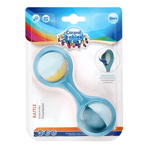 კანპოლი - საჩხარუნო მოძრავი დეტალებით 'ჰანტელები'. ფირუზისფერი