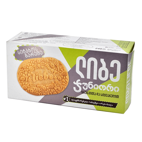 ლიბე - ბისკვიტი ჯუნიორი ზეთზე სიტკბოს გარეშე /6თვ+/ 160გრ