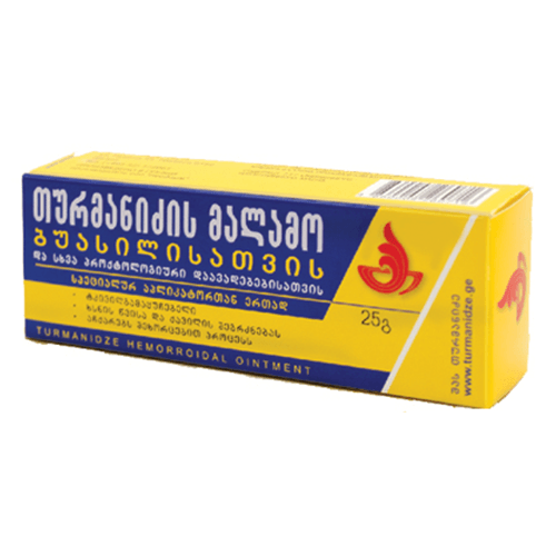 თურმანიძე ბუასილის მალამო 25გრ/30გრ ტუბი აპლიკატორით #1