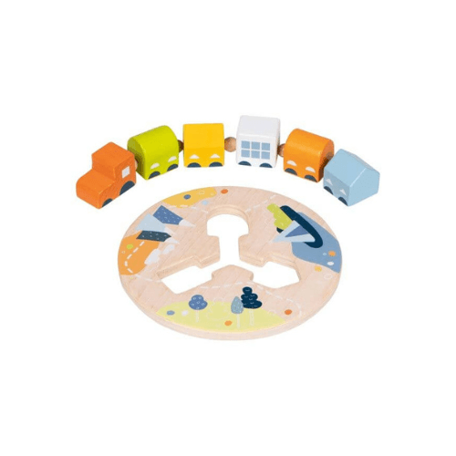 გოკი - სათამაშო მატარებელი 5 ვაგონით და დაფით /2წლ+/