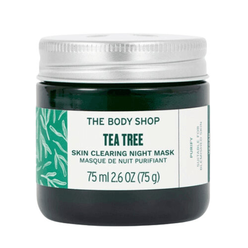 ბოდი შოპი - ჩაის ხე გამონაყარის საწინააღმდეგო ღამის ნიღაბი ჩამობანის გარეშე 75მლ